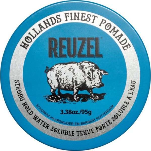 Pommade cire Reuzel Bleue soluble à l'eau et forte tenue 95 g