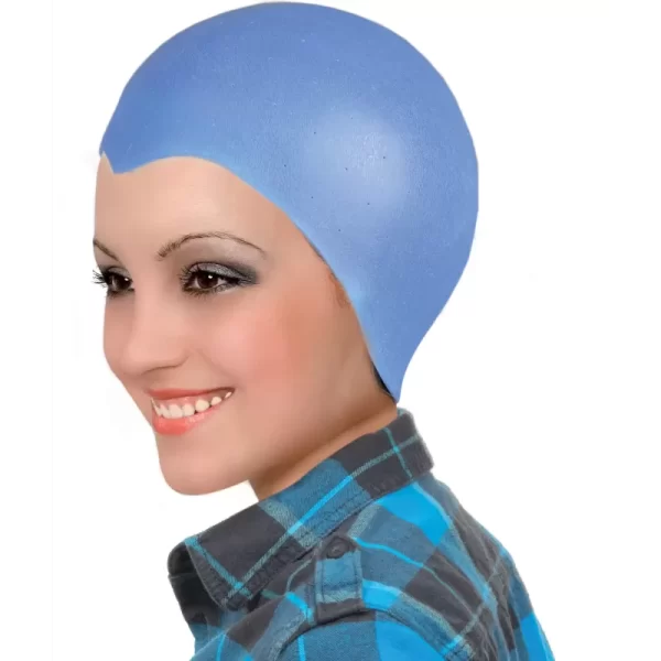 Bonnet à mèches en caoutchouc bleu