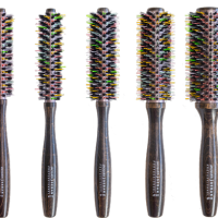 Brosse ronde poils sanglier picots mélangés multicolores JACQUES SEBAN