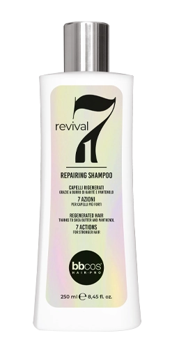 "7 IN 1 REVIVAL Shampoo" de la marque BBCOS. Conçu pour offrir une expérience de lavage exceptionnelle