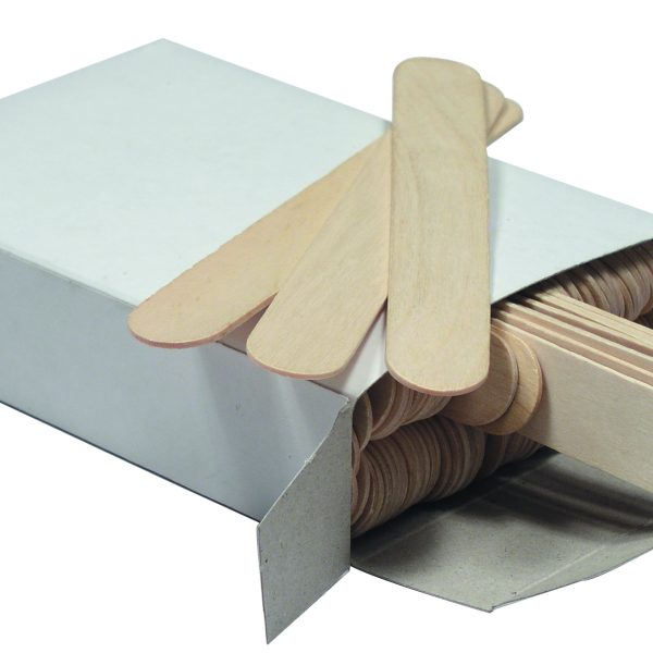 Spatule bois à usage unique LARGE 150 x 19 mm - 100 pièces