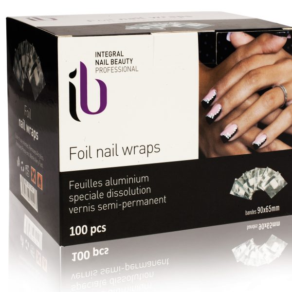 Feuilles aluminium spéciale pour dissoudre vernis semi-permanents et gels UV - 100 pcs