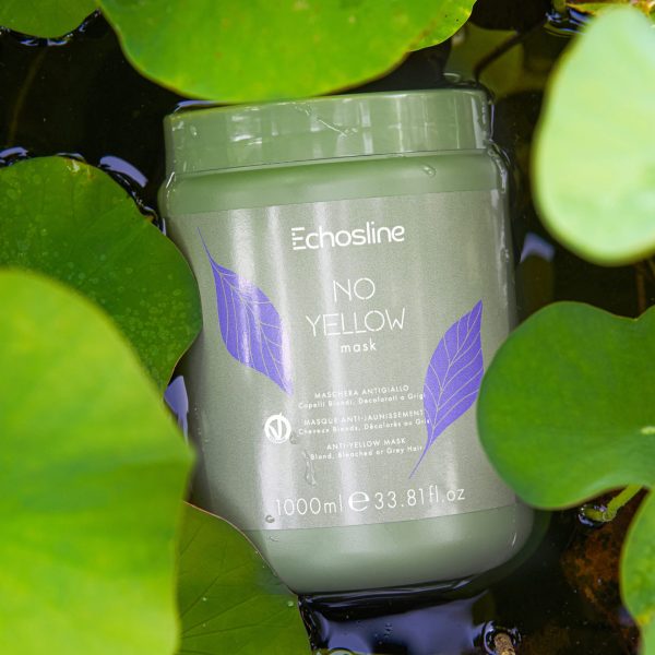 Le No Yellow Masque - Echosline repose sur une formule exclusive et avancée qui agit en profondeur pour éliminer efficacement les reflets jaunes indésirables des cheveux blonds