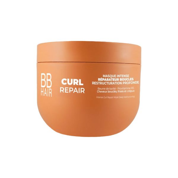 BB Curl Repair Masque Intense Réparateur Boucles Le Masque Intense Réparateur Boucles Curl Repair est conçu pour restructurer en profondeur les cheveux frisés à crépus. Sa formule est enrichie en beurre de karité et en provitamine B5