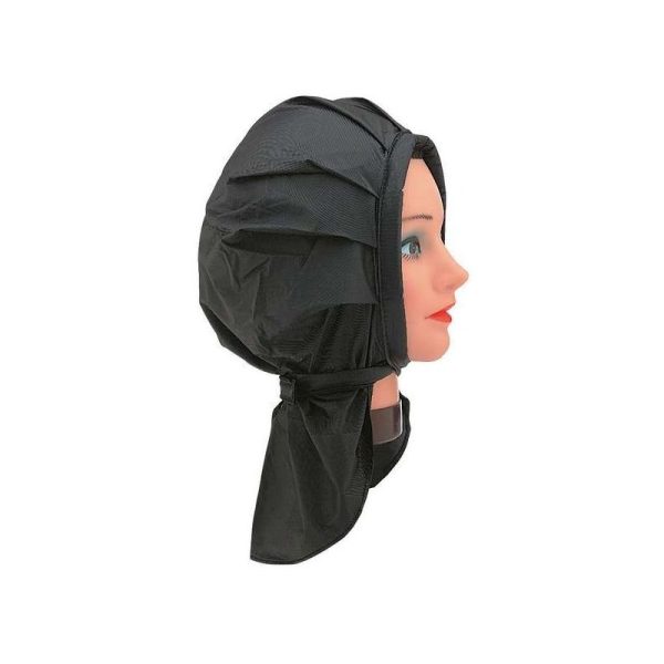 Bonnet permanente noir avec fermeture velcro