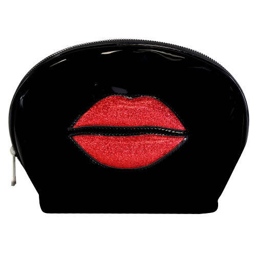 TROUSSE NOIRE PAILLETTES ROUGE