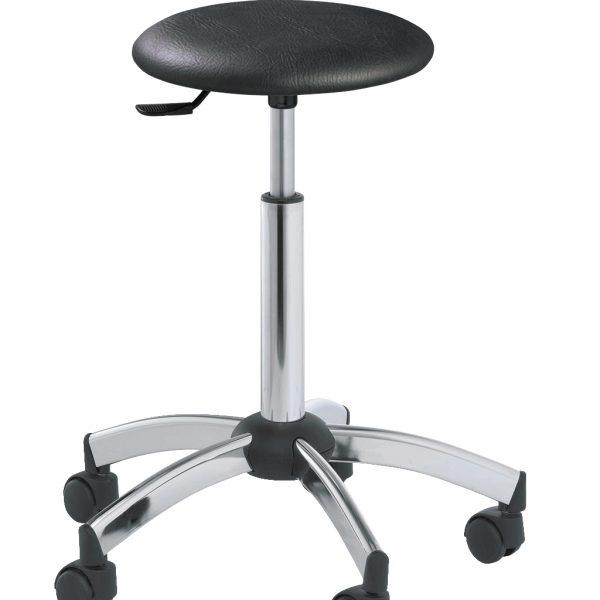 Tabouret avec pied chromé 5 branches